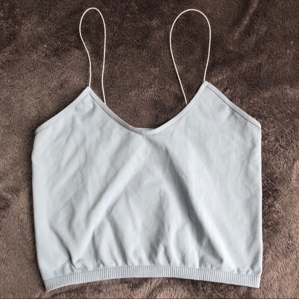 FREE PEOPLE BRAMI (BABY BLUE) CROP TOP